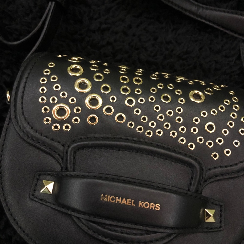 Michael Kors Black and Gold Crossbody SLIGHT WEAR
